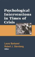 Psychological interventions in times of crisis