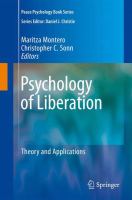 Psychology of liberation theory and applications /