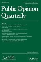 Public opinion quarterly