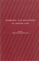 Rabbinic-lay relations in Jewish law /