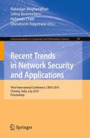 Recent Trends in Network Security and Applications Third International Conference, CNSA 2010, Chennai, India, July 23-25, 2010 Proceedings /