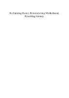 Reclaiming home, remembering motherhood, rewriting history African American and Afro-Caribbean women's literature in the twentieth century /