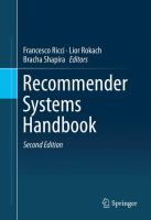 Recommender Systems Handbook