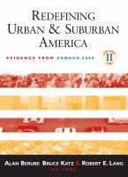 Redefining urban and suburban America. evidence from Census 2000 /