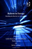 Reform in Europe breaking the barriers in government /