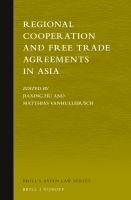 Regional cooperation and free trade agreements in Asia