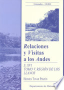 Relaciones y visitas a los Andes siglo XVI. Tomo V. región de los Andes /