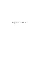 Religion, politics and law philosophical reflections on the sources of normative order in society /