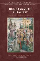 Renaissance comedy : the Italian masters.