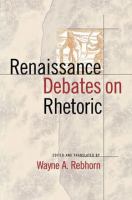 Renaissance debates on rhetoric /