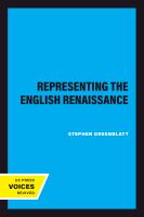 Representing the English Renaissance /