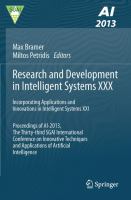 Research and Development in Intelligent Systems XXX Incorporating Applications and Innovations in Intelligent Systems XXI Proceedings of AI-2013, The Thirty-third SGAI International Conference on Innovative Techniques and Applications of Artificial Intelligence /