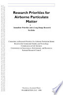 Research priorities for airborne particulate matter