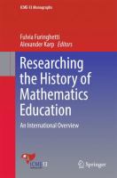 Researching the History of Mathematics Education An International Overview /