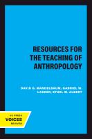 Resources for the Teaching of Anthropology /