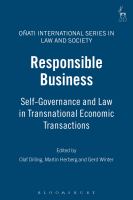 Responsible business self-governance and law in transnational economic transactions /