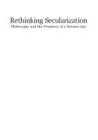 Rethinking secularization philosophy and the prophecy of a secular age /