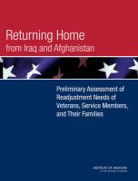 Returning home from Iraq and Afghanistan preliminary assessment of readjustment needs of veterans, service members, and their families /