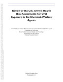 Review of the U.S. Army's health risk assessments for oral exposure to six chemical-warfare agents