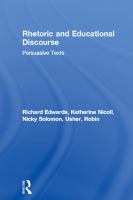 Rhetoric and educational discourse persuasive texts? /