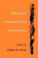 Ritualized homosexuality in Melanesia