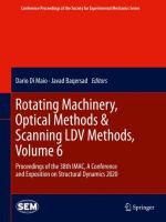 Rotating Machinery, Optical Methods & Scanning LDV Methods, Volume 6 Proceedings of the 38th IMAC, A Conference and Exposition on Structural Dynamics 2020 /