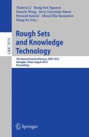 Rough Sets and Knowledge Technology 7th International Conference, RSKT 2012, Chengdu, China, August 17-20, 2012, Proceedings /