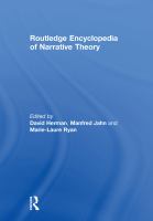 Routledge encyclopedia of narrative theory