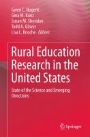 Rural Education Research in the United States State of the Science and Emerging Directions /
