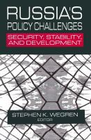 Russia's policy challenges security, stability, and development /
