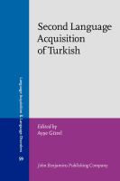 Second language acquisition of Turkish