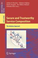 Secure and Trustworthy Service Composition The Aniketos Approach /