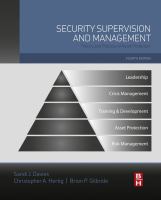 Security supervision and management theory and practice of asset protection /