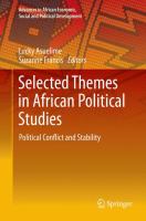 Selected Themes in African Political Studies Political Conflict and Stability /