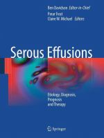 Serous effusions etiology, diagnosis, prognosis, and therapy /