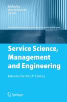 Service Science, Management and Engineering Education for the 21st Century /
