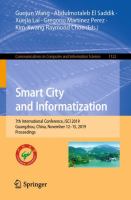 Smart City and Informatization 7th International Conference, iSCI 2019, Guangzhou, China, November 12–15, 2019, Proceedings /