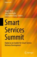 Smart Services Summit Digital as an Enabler for Smart Service Business Development /