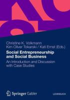 Social Entrepreneurship and Social Business An Introduction and Discussion with Case Studies /