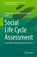 Social Life Cycle Assessment Case Studies from Agri and Food Sectors /