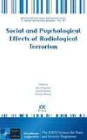 Social and psychological effects of radiological terrorism