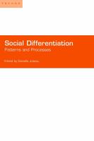 Social differentiation : patterns and processes /