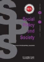 Social policy and society a journal of the Social Policy Association.