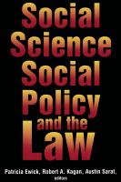 Social science, social policy, and the law /