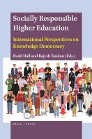 Socially responsible higher education international perspectives on knowledge democracy /