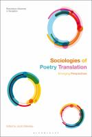 Sociologies of poetry translation emerging perspectives /