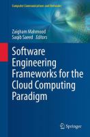 Software Engineering Frameworks for the Cloud Computing Paradigm