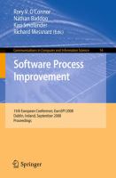 Software Process Improvement 15th European Conference, EuroSPI 2008, Dublin, Ireland, September 3-5, 2008, Proceedings /