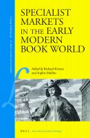 Specialist markets in the early modern book world