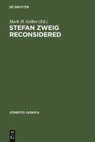 Stefan Zweig reconsidered new perspectives on his literary and biographical writings /